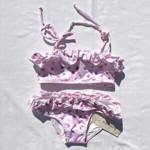 Submarine Designer 2 Piece Bikini Swimsuit Set Toddler Girls 4T Tiny Flowers